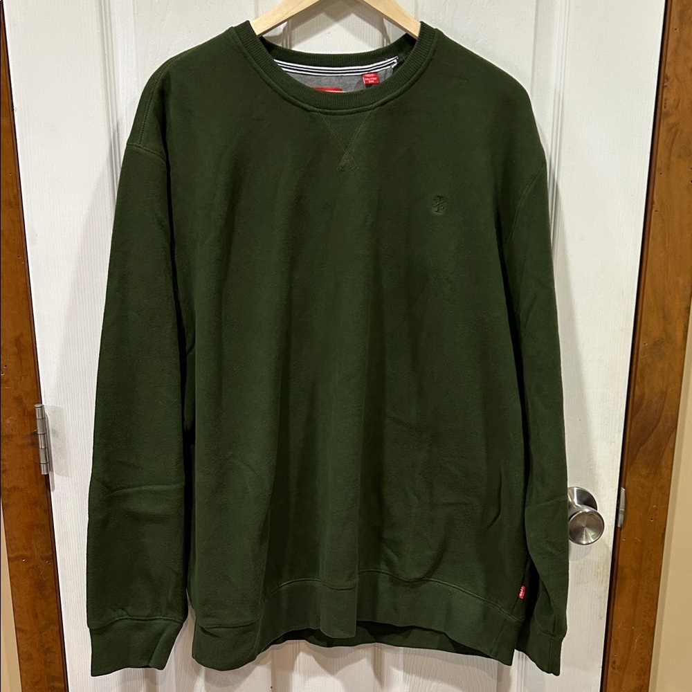 Izod Men's Forest Green Crewneck Sweater